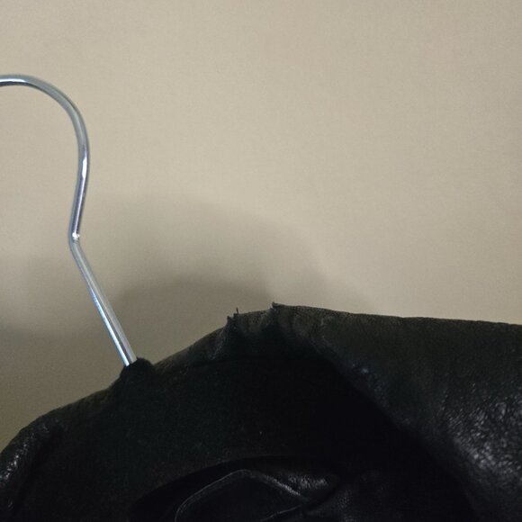 Pistola Evereve Isabel Moto Jacket Black Faux Leather Vegan Size S - Picture 8 of 11